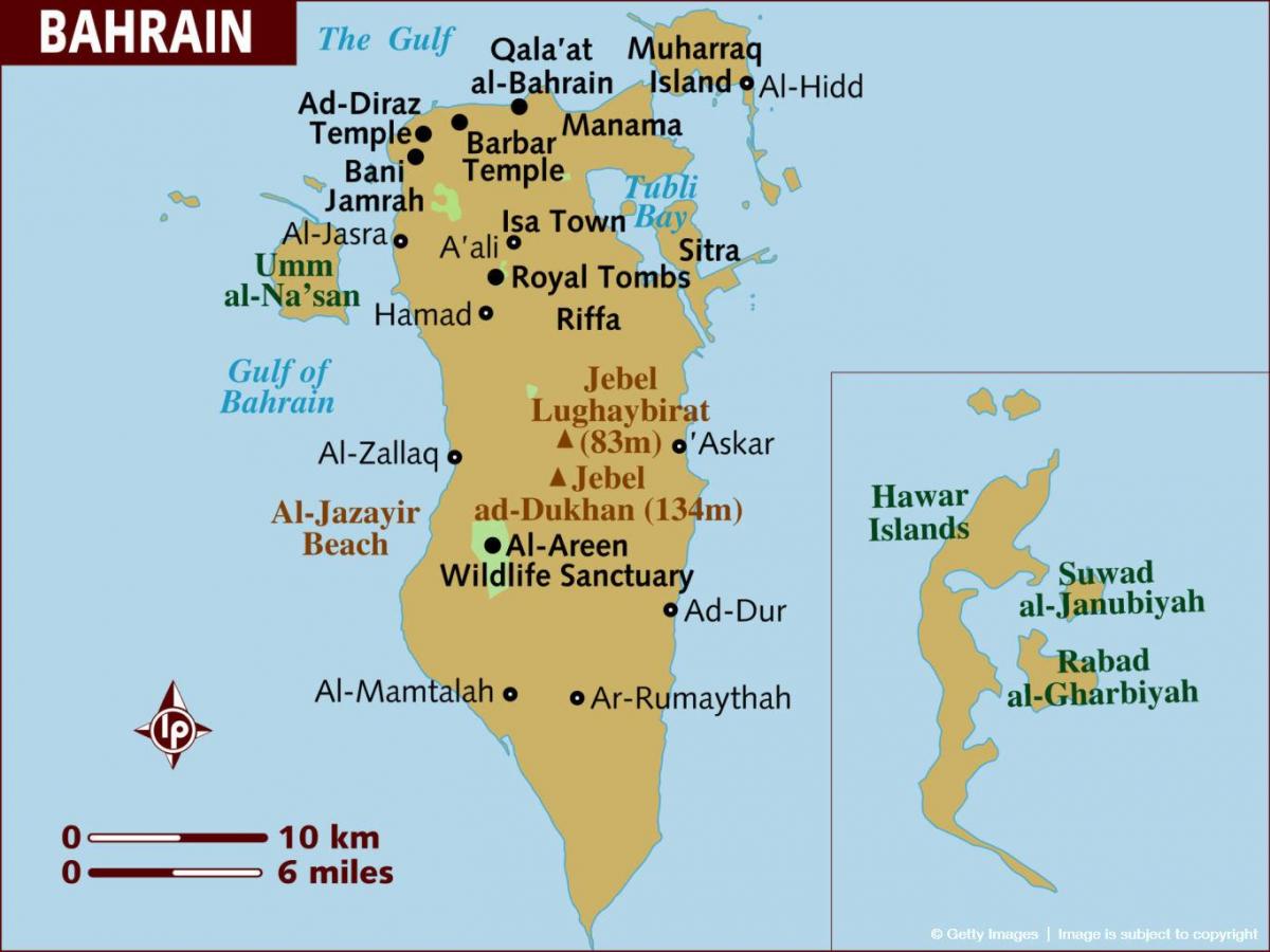 al Bahrain kaart