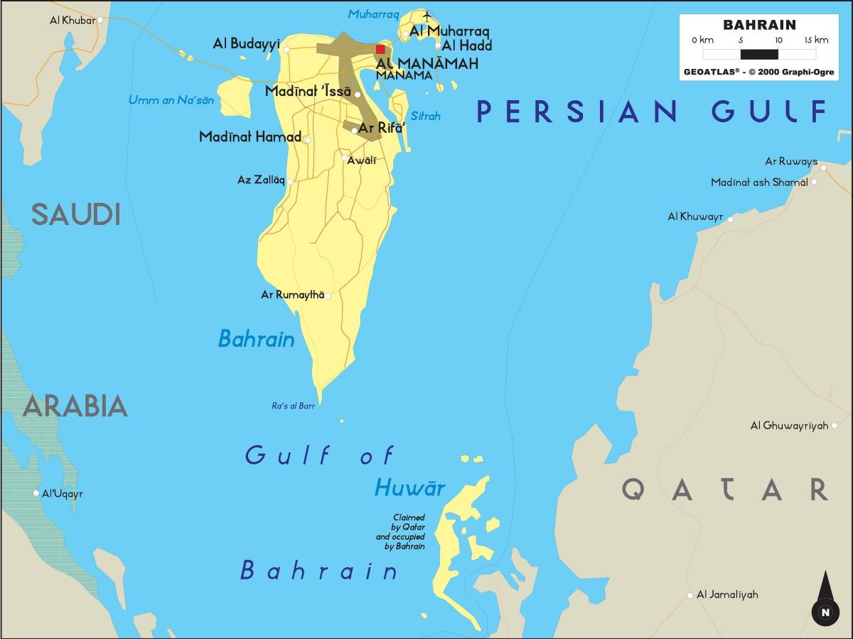 kaart van Bahrein offline