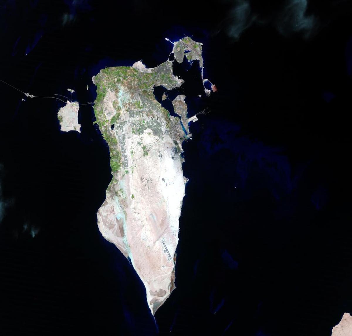 kaart van Bahrein satelliet