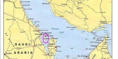 Kaart van Bahrein eiland 