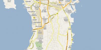 Kaart van de straat kaart van Bahrein
