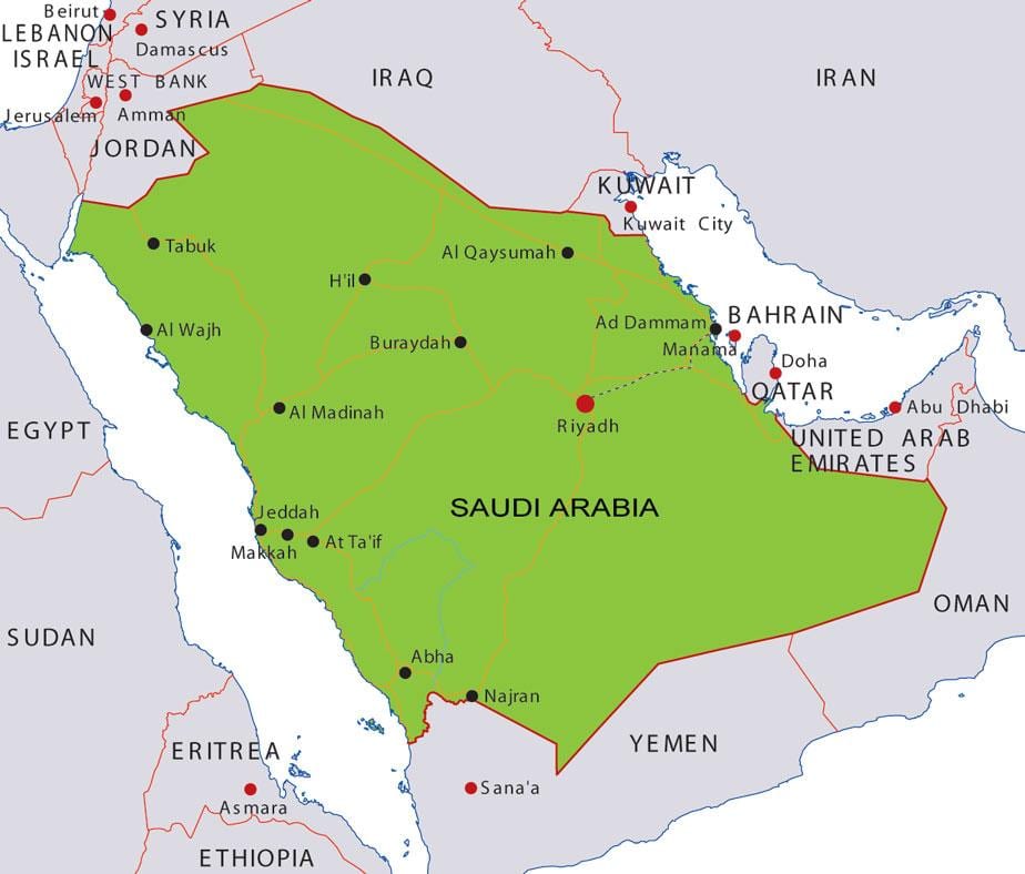 kaart van de universiteit van Bahrein