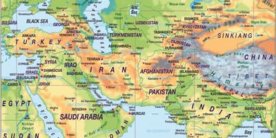 Kaart van Bahrein kaart wereld atlas