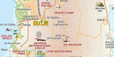 Kaart van de boom van het leven Bahrein